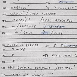 Eastern questionnaire, answ...