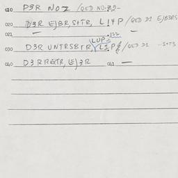 Eastern questionnaire, answ...
