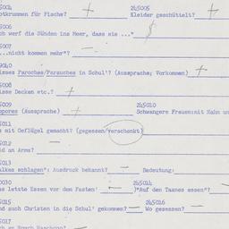 Eastern questionnaire, answ...