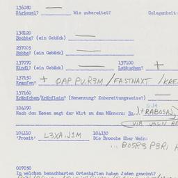 Western questionnaire, answ...