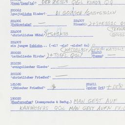 Western questionnaire, answ...