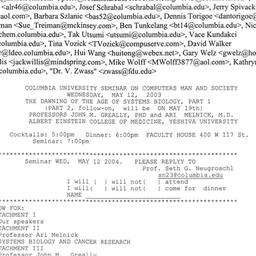 Announcements, 2004-05-12. ...