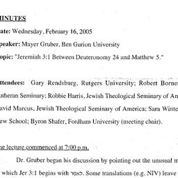 Minutes, 2005-02-16. The St...