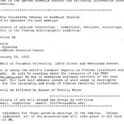 Announcements, 2002-01-28. ...