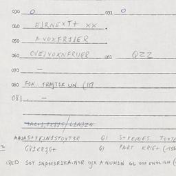 Eastern questionnaire, answ...