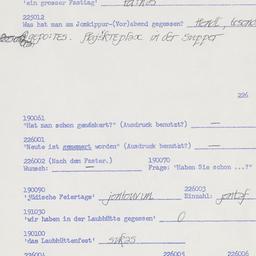 Western questionnaire, answ...