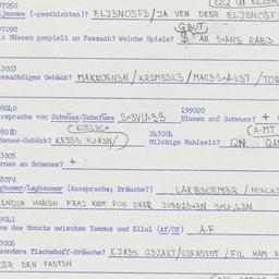 Western questionnaire, answ...