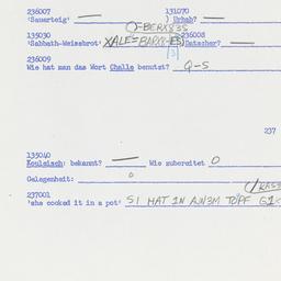 Western questionnaire, answ...