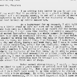 Letter from Gunnar Myrdal t...