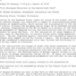Announcements, 2005-01-24. ...