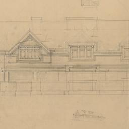 Exterior elevation, sketch