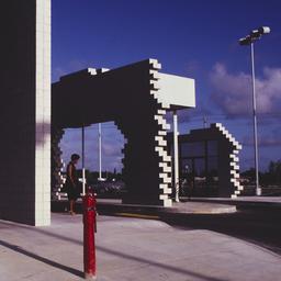Exterior view, detail of la...
