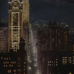 Lower Broadway at Night, Ne...