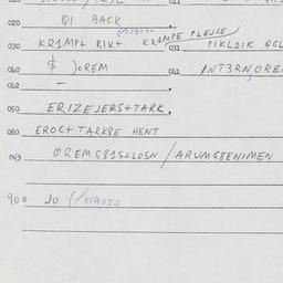 Eastern questionnaire, answ...