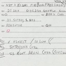 Eastern questionnaire, answ...