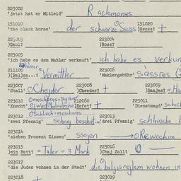 Western questionnaire, answ...