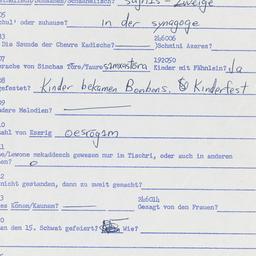 Western questionnaire, answ...