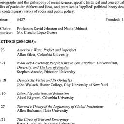 Schedules, Studies in Polit...