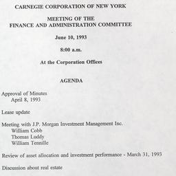 Meeting of the Finance and ...