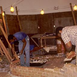 Construction view, men buil...