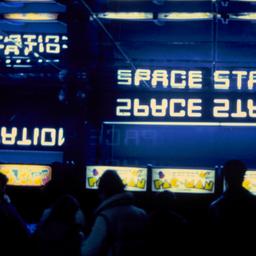 Interior view, signage and ...
