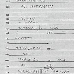 Eastern questionnaire, answ...