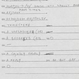Eastern questionnaire, answ...