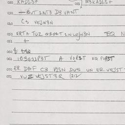 Eastern questionnaire, answ...