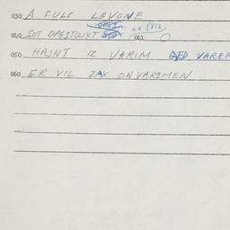 Eastern questionnaire, answ...