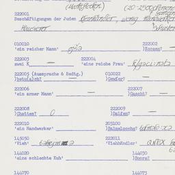 Western questionnaire, answ...
