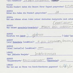 Western questionnaire, answ...