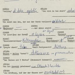 Western questionnaire, answ...