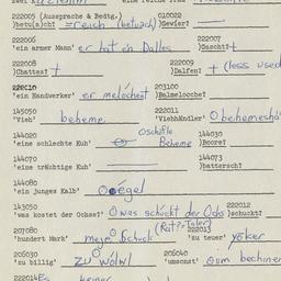 Western questionnaire, answ...