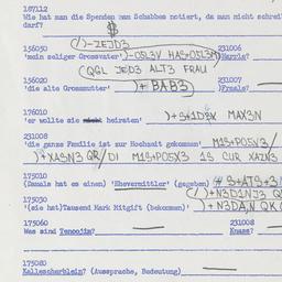 Western questionnaire, answ...