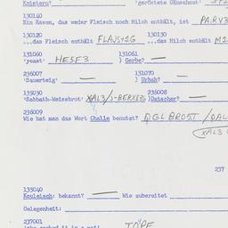 Western questionnaire, answ...