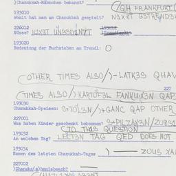 Western questionnaire, answ...