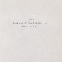 Meeting of the Board of Tru...