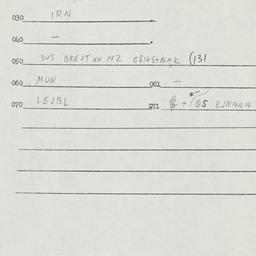 Eastern questionnaire, answ...