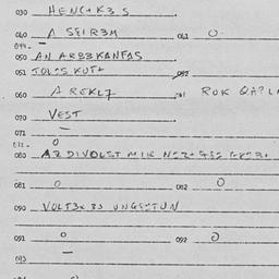 Eastern questionnaire, answ...