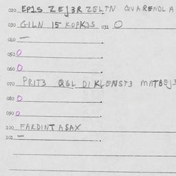 Eastern questionnaire, answ...