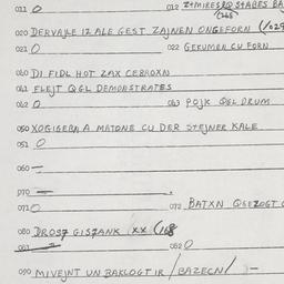 Eastern questionnaire, answ...