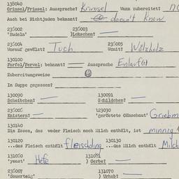 Western questionnaire, answ...