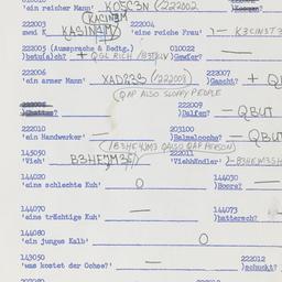 Western questionnaire, answ...