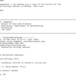 Announcements, 2002-03-04. ...