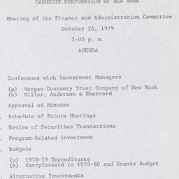 Meeting of the Finance and ...