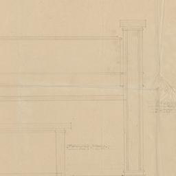 Piano case, bench elevation