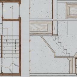 Stairway plan, section