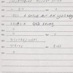 Eastern questionnaire, answ...