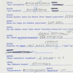 Western questionnaire, answ...