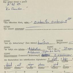 Western questionnaire, answ...